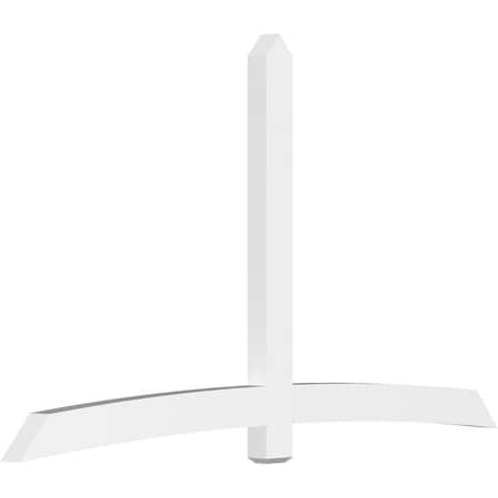 Ekena Millwork Bellingham Architectural Grade PVC Gable Bracket, 108"W x 63"H x 4"D x 6"F, 14/12 Pitch GBP108X63X0406BEL00